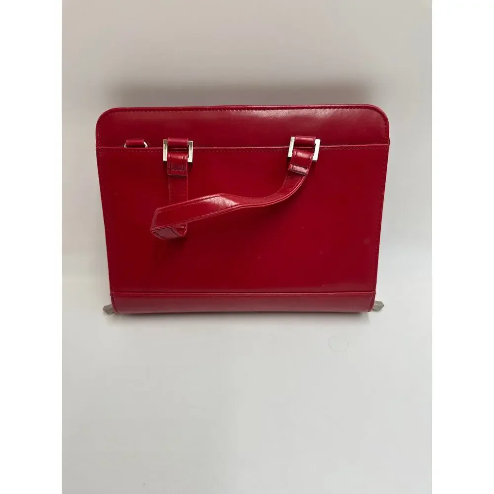 FranklinCovey Red Zip Around 6 Ring Planner Binder Organizer Carry Case